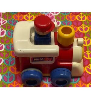 Vintage 1991 Tomy Push 'N Go Train Engine Toy